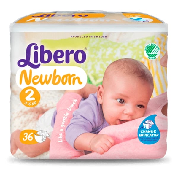 Libero Baby Soft Newborn T2 Frald 3/6 Kg x36  