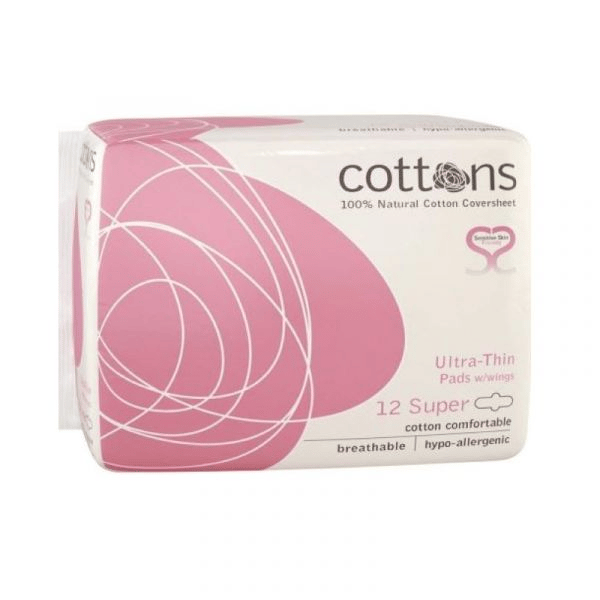 Cottons Penso Ultra Fino com Abas Super 12 pensos