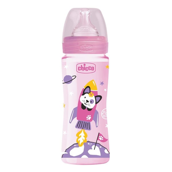 Chicco Biberão Well-Being Rosa 330ml 4m+
