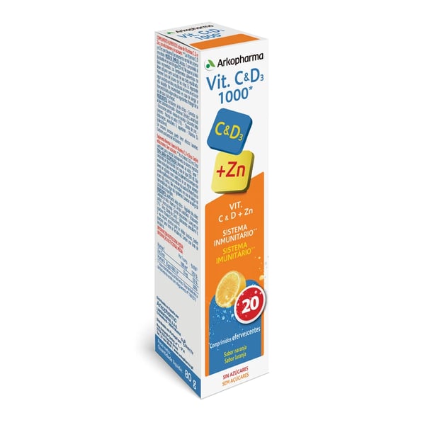 Arkopharma Vit C +D+Zinco Comp Eferv X20
