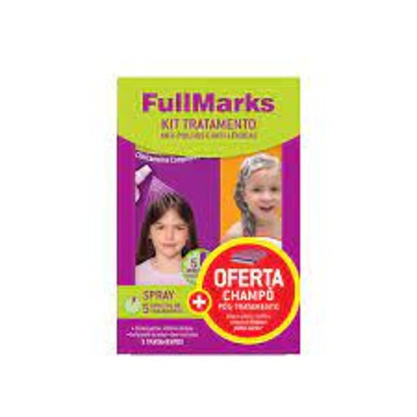 FullMarks Spray piolhos/lêndeas 150mL com Oferta Champô pós-tratamento anti-piolhos 150mL