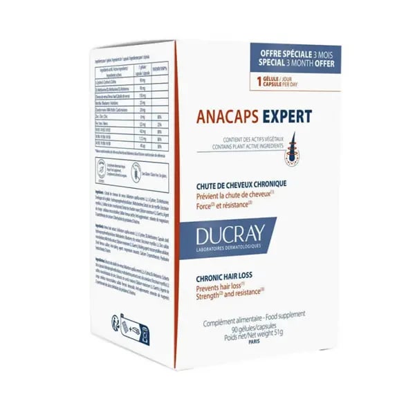 Ducray Anacaps Expert 90 Cápsulas 2 Meses + 1 Mês de Oferta