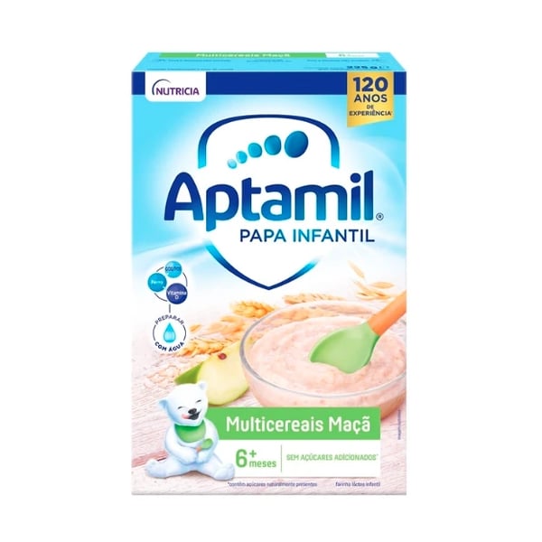 Aptamil Papa Lac Multicer/Maçã 225G 6M+