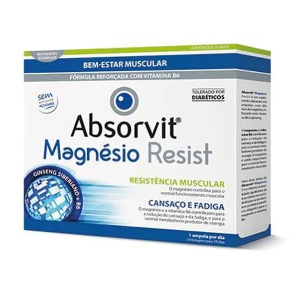 Absorvit Magnesio Resist 10mL 10 unidades