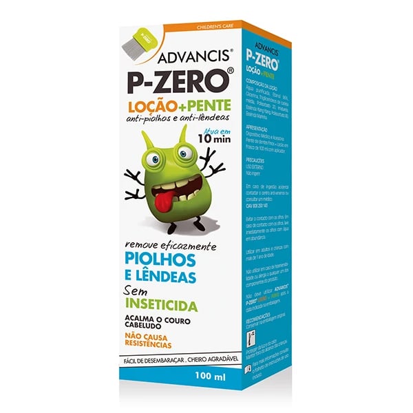 Advancis P Zero Locao Piolhos 100mL + pente