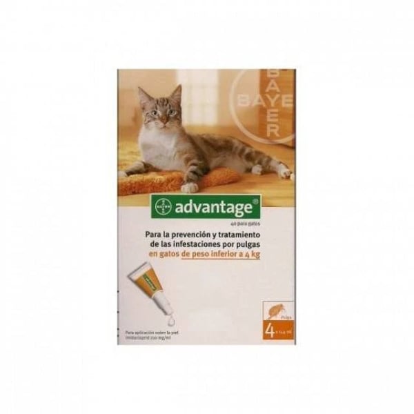 Advantage Gato Sol Uncao 0,4mlx4 Ate 4kg x  sol unção punctif