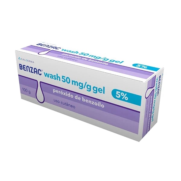 Benzac Wash 5 50 mg/g x 100 gel bisnaga
