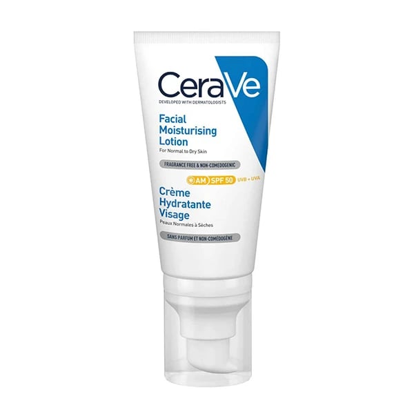 Cerave Loção Facial Pele normal a seca SPF50 52mL