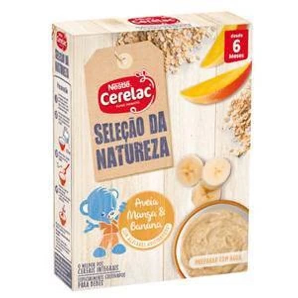 Cerelac Farinha Cereais Integrais Aveia Manga Banana 240g 6m+