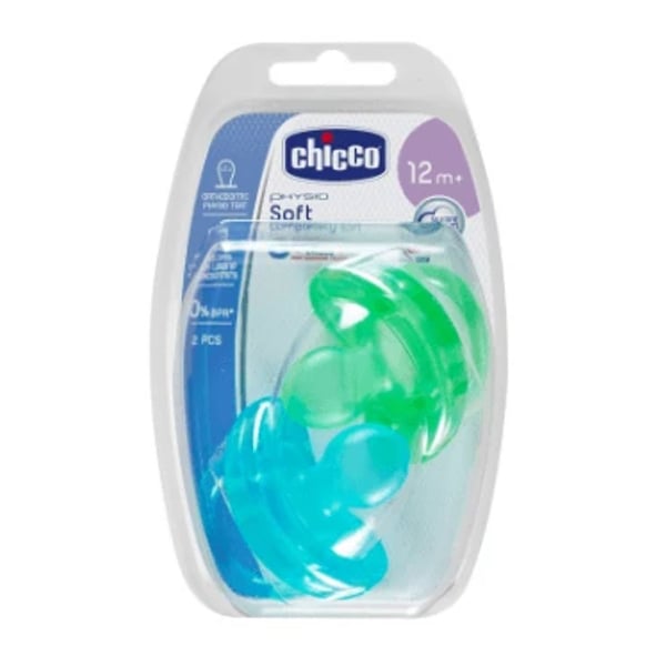 Chicco Chupeta Physio Soft Silicone Menino 16-36m 2 unidades
