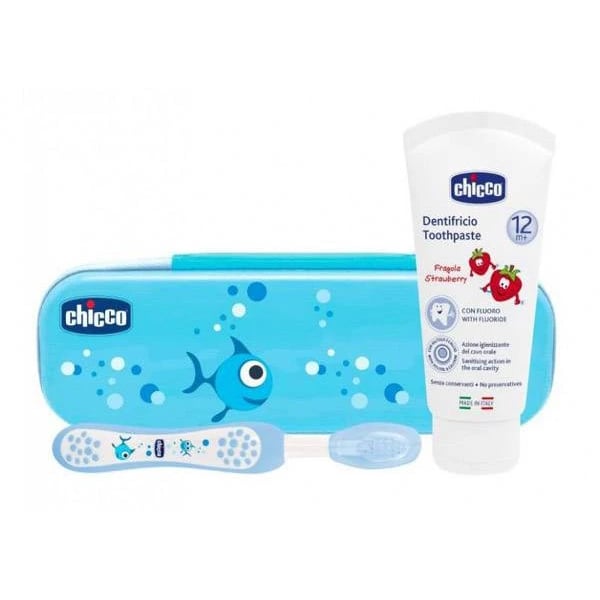 Chicco Estojo Higiene Oral Azul 12M+
