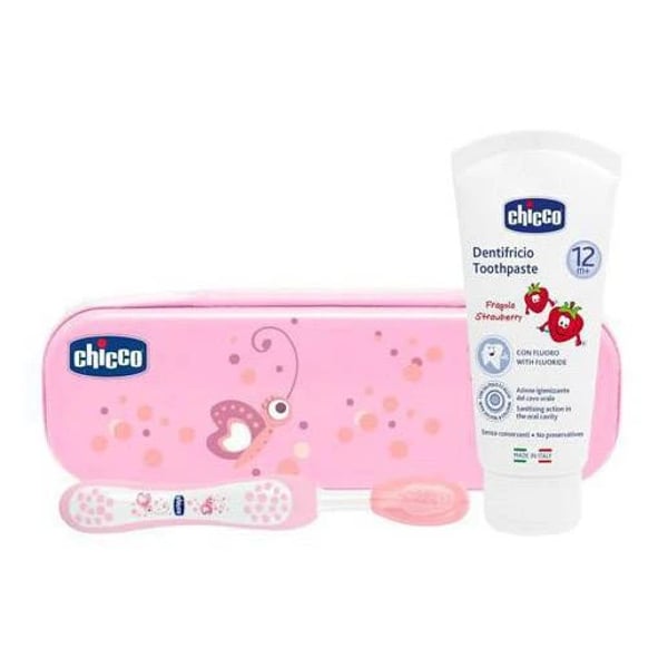 Chicco Estojo Higiene Oral Rosa 12M+