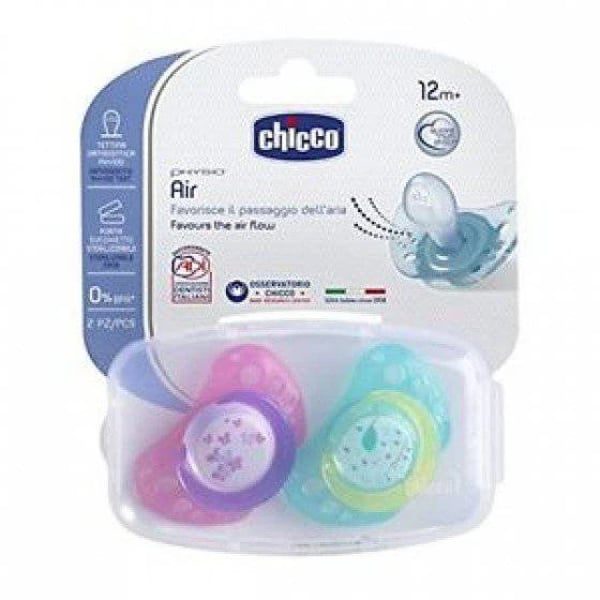 Chicco Chupeta Physio Air Silicone Rosa 16-36m 2 unidades