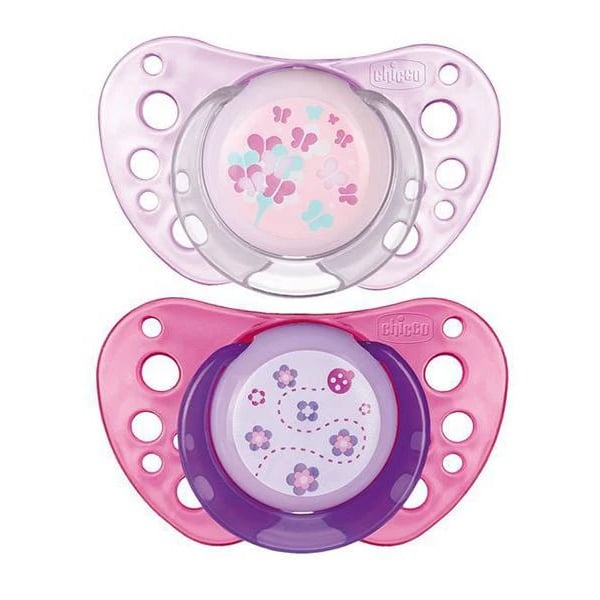 Chicco Chupeta Physio Air Silicone Rosa 0-6m 2 unidades