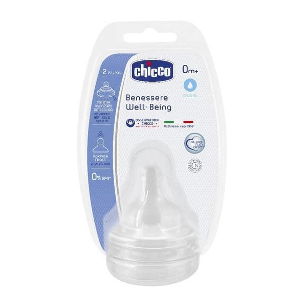 Chicco Tetina Benes Reg Silicone 0m+ X2