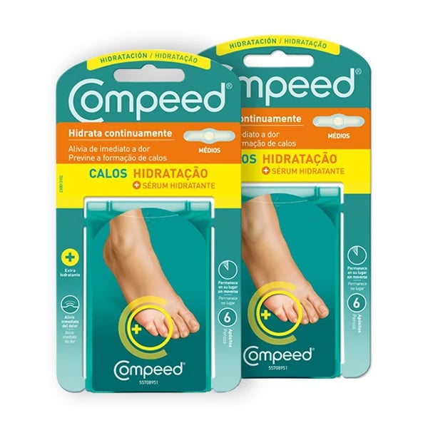 Compeed Penso Calos Médios Hidratação Contínua 2 x 6 Desconto 50% na 2ª Embalagem
