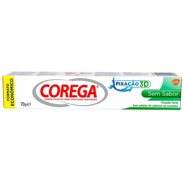Corega Creme Fixativo Protese Sem Sabor 70g