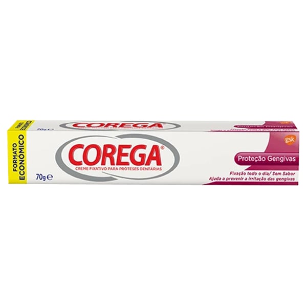 Corega Proteção Gengivas Creme Fixativo Protese 70g