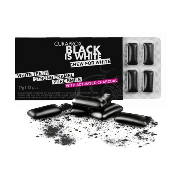 Curaprox Black is White Pastilha Elástica X12