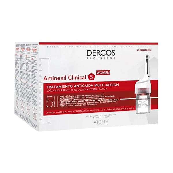 Dercos Ampolas Aminexil Clinical Mulher x42 Promo 33% Grátis