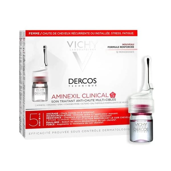 Dercos Ampolas Aminexil Clinical Mullher x12