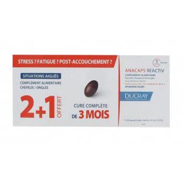 Ducray Anacaps Reactiv 30 Cápsulas X 3