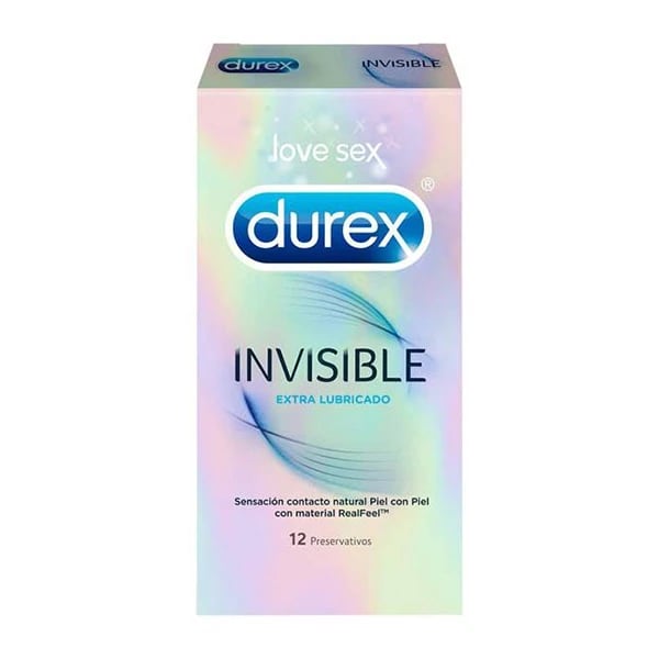 Durex Invisible Extra Lubrificante Preservativo 12 unidades