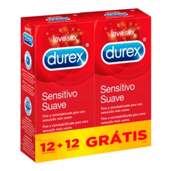 Durex Sensitivo Suave Duo Preservativo Oferta 2ª Embalagem