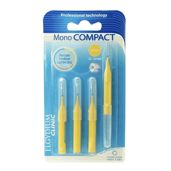 Elgydium Clinic Escovilhão Mono Compact Amarelo 4 unidades