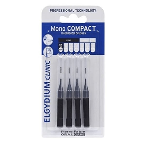 Elgydium Clinic Escovilhão Mono Compact Preto 4 unidades