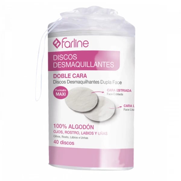 Farline Discos Desmaquilhantes Dupla Face Max 40 discos