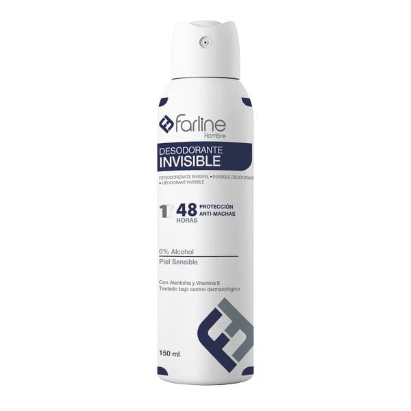 Farline Homem Deo Spray Invisivel 48H 150mL