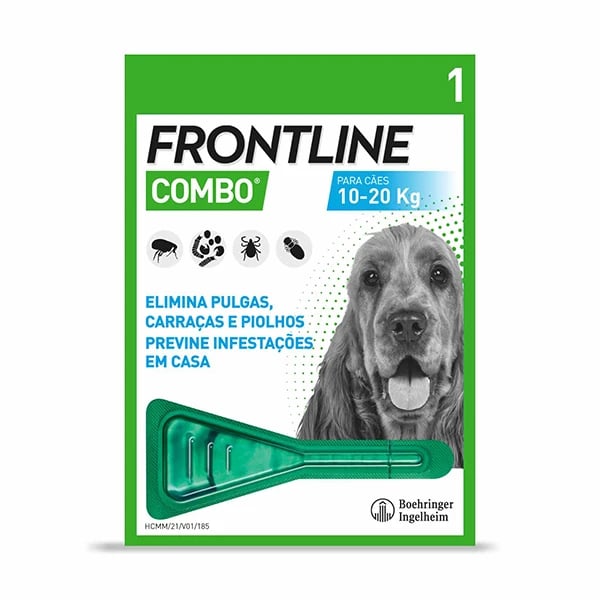 Frontline Combo Sol Cao 10-20 Kg 1,34mlx1 x  sol unção punctif
