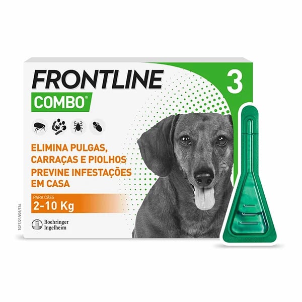 Frontline Combo Sol Cao 2-10kg 0,67mlx3 x  sol unção punctif