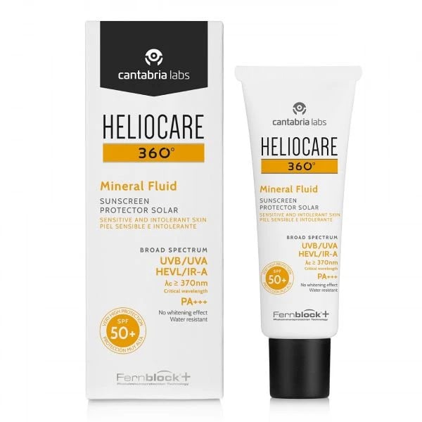 Heliocare360 Fluído Mineral Pele sensível Spf50+ 50mL
