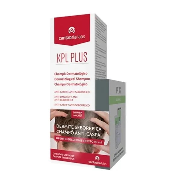 KPL Plus Champô Dermatológico Anti-caspa 200mL + Oferta DS Gel-creme 2 x 5mL