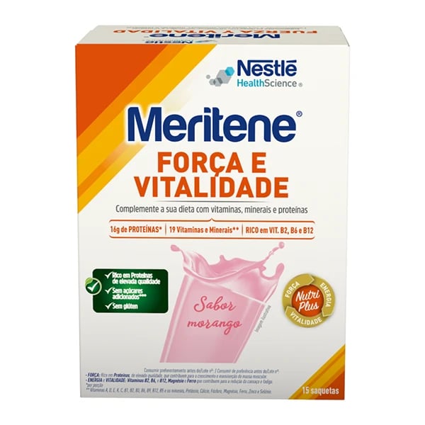 Meritene Morango Pó 15 saquetas