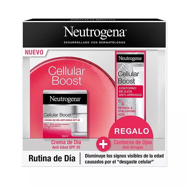Neutrogena Cellular Boost Pack Creme Dia FPS20 50mL + Contorno Olhos Anti-Rugas 15mL