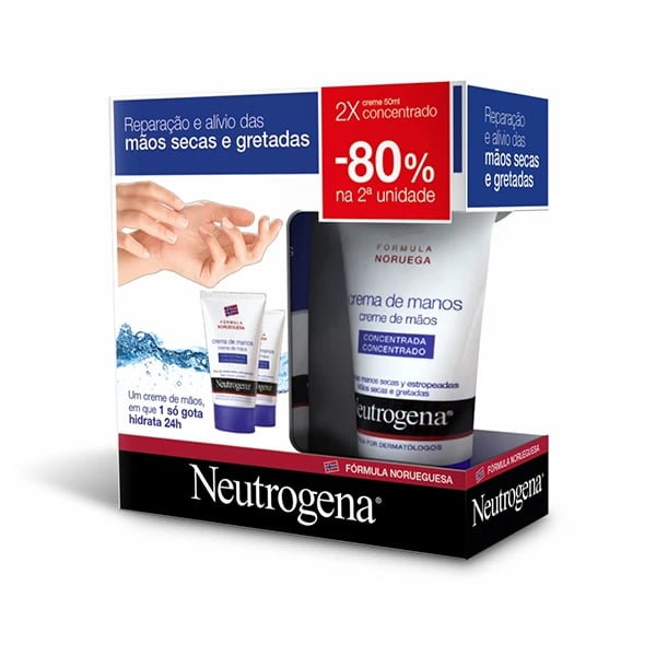 Neutrogena Duo Creme Mãos Concentrado Com Perfume 2x50mL Desconto 80% 2ª Embalagem