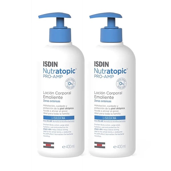 Nutratopic Pro-AMP Duo Loção emoliente 2 x 400mL desconto 50% na 2ª Embalagem