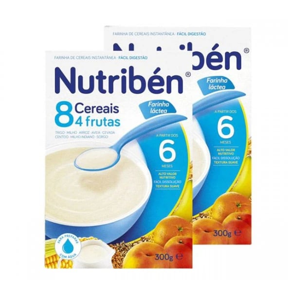Nutriben Farinhas 8 Cereais 4 Frut La 2x300 