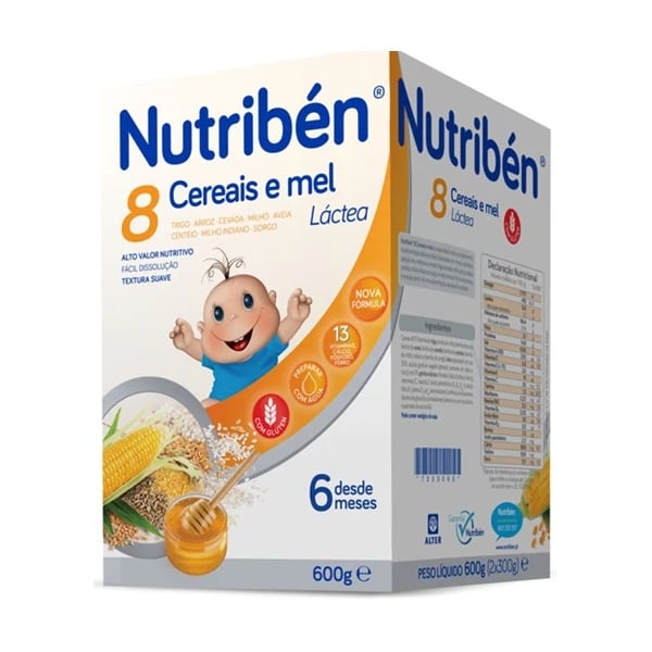 Nutriben Farinhas 8 Cereais Mel La 2 X 300g 