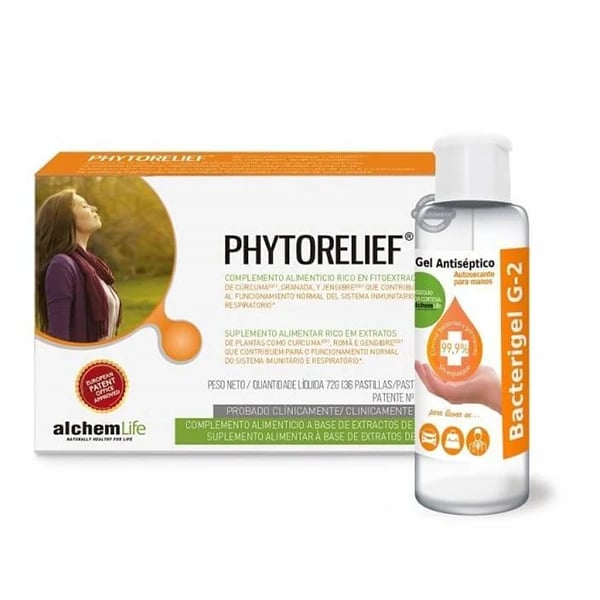 Phytorelief Sistema Imunitário e Respiratório 36 pastilhas Oferta Bacterigel 60mL