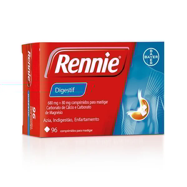 Rennie Digestif 680/80 mg x 96 comprimidos mastigáveis