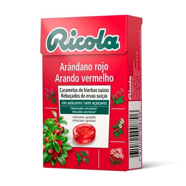 Ricola Reb S/Açucar Arando Vermelho 50G