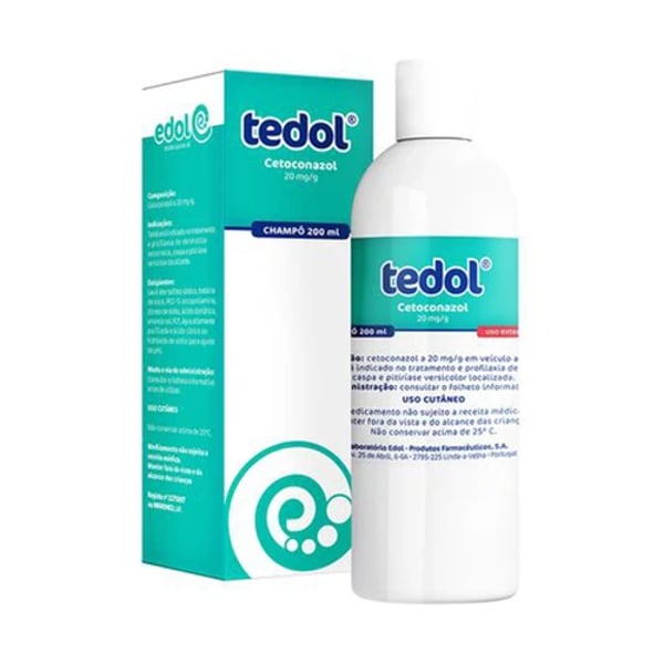 Tedol 20 mg/g x 200 champô frasco