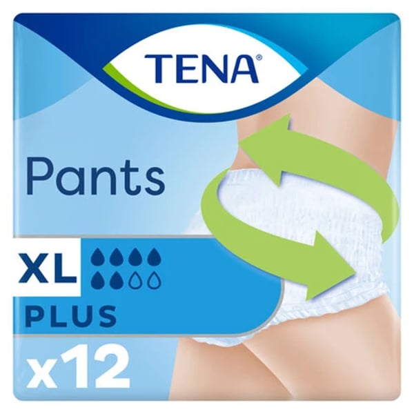 Tena Pants Plus Cueca XL 120/160cm 12 unidades
