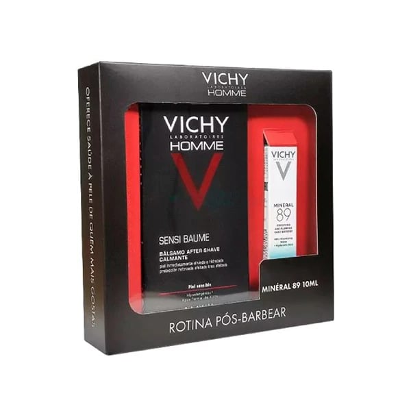 Vichy Homme Sensi Baume 75mL com Oferta Minéral 89 10mL