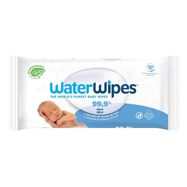 Waterwipes Toalhitas Biodegradaveis Bebe X60