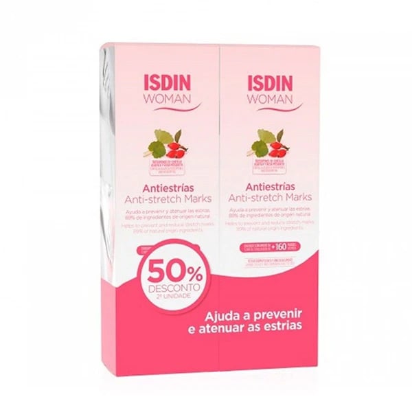 Isdin Woman Creme Corpo Estrias 2x250mL 50% desconto na 2 unidade